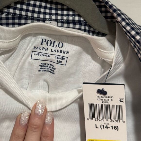 NWT Boys Ralph Lauren Polo + Southern Lure Dress Shirt Bundle Navy sz L - Picture 4 of 4